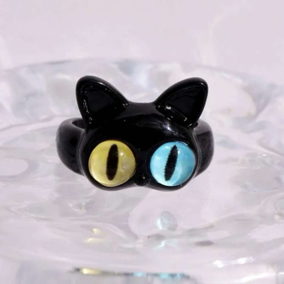 Cat and Monster Couples Ring Set - Picture 3 of 5